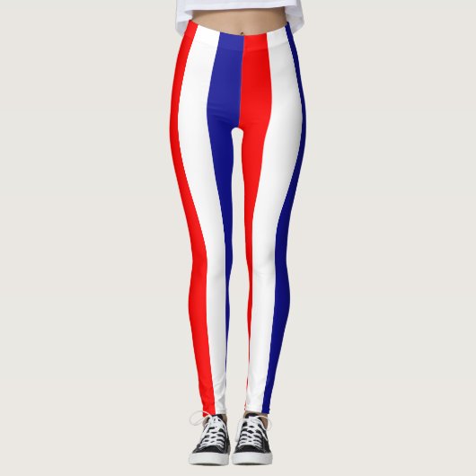 Leggings Croatie Drapeau national Couleurs Verticales (Devant)