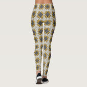 Leggings Crochet granny carré jaune et gris (Dos)