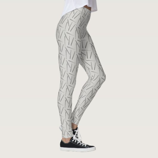 Leggings Crochet Hooks Artisanat Argent + Gris (Droite)