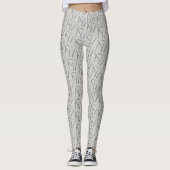 Leggings Crochet Hooks Artisanat Argent + Gris (Devant)
