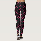 Leggings Crochis Fuchsia sur noir (Dos)