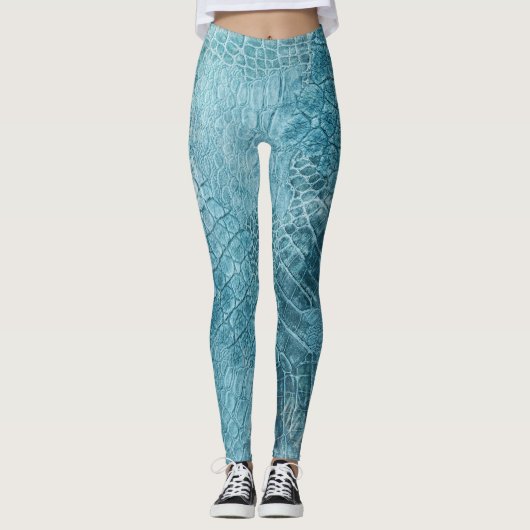 Leggings Crocodile Batik : Textured Fabric Art (Devant)
