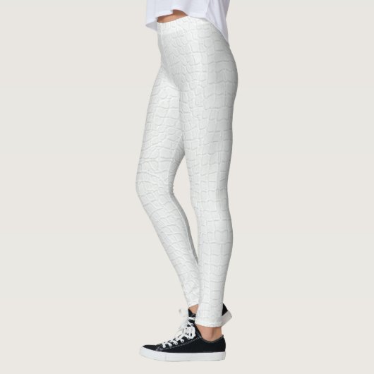 Leggings Crocodile blanc - Impression (Gauche)