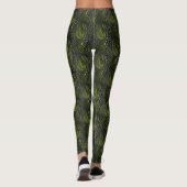 Leggings Crocodile Skin Dragon Scales Monstre Vert Marécage (Dos)