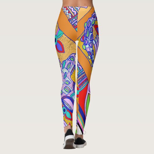 Leggings Crocodile tropical Conception de la jambe (Dos)