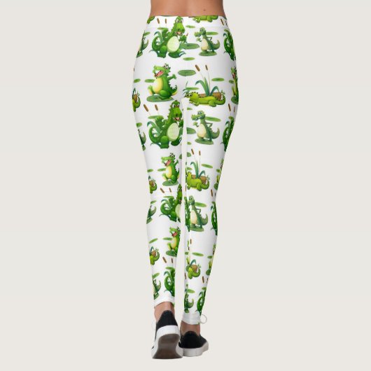 Leggings Crocodiles Dans L'Étang (Dos)