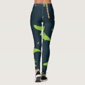 Leggings Crocodiles de dessin : Alligator Palms Motif. (Dos)
