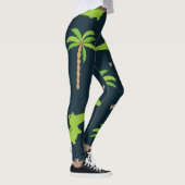 Leggings Crocodiles de dessin : Alligator Palms Motif. (Droite)