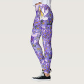 Leggings Crocus violets avec abeilles (Gauche)