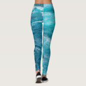 Leggings Croisière des Caraïbes tropicales Turquoise (Dos)