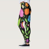 Leggings Croissance Fleurs Positives Colorées (Gauche)