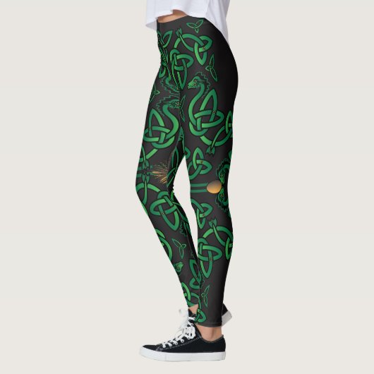 Leggings Croix celtique des oeufs de dragon (Gauche)