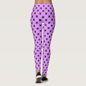 Leggings Croix noire sur lilas (Dos)