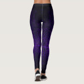 Leggings Croix romantique Patinée gothique foncée violette (Dos)