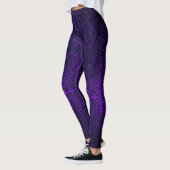 Leggings Croix romantique Patinée gothique foncée violette (Gauche)