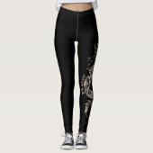 Leggings Croquis de dragon (Devant)