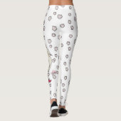 Leggings Croquis floraux et chibi malade d'amour avec (Dos)