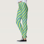 Leggings Cubes bleus géométriques (Gauche)