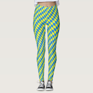 Leggings Cubes bleus géométriques