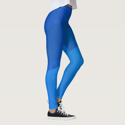 Leggings Cubes bleus géométriques (Droite)