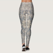 Leggings Cuir Alligator bleu clair (Dos)