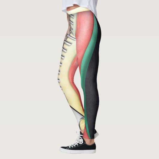 Leggings Cuir avec design Zipper (Gauche)