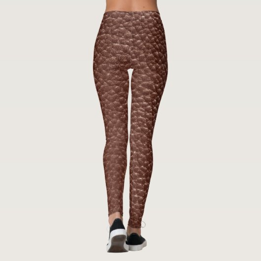 Leggings Cuir Brown Faux (Dos)
