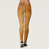 Leggings Cuir Brown : fermeture texturée détaillée (Dos)