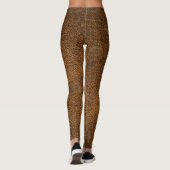 Leggings Cuir Brown vieilli : Texture classique (Dos)