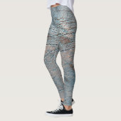 Leggings Cuir gris et bronzé taché avec une teinte satinée (Gauche)