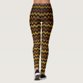 Leggings Cuir moderne Brown Chevron (Dos)