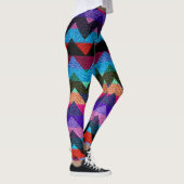 Leggings Cuir Moderne Chevron Coloré #10 (Droite)
