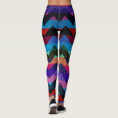 Leggings Cuir Moderne Chevron Coloré #10 (Dos)