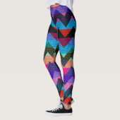Leggings Cuir Moderne Chevron Coloré #10 (Gauche)
