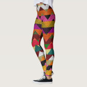 Leggings Cuir Moderne Chevron Coloré #11 (Gauche)
