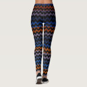 Leggings Cuir Moderne Chevron Coloré #28 (Dos)