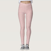 Leggings Cuir rose de faux (Devant)