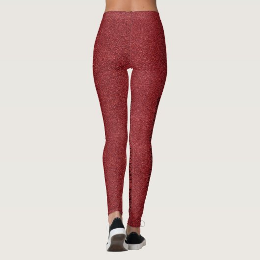 Leggings Cuir rouge (Dos)