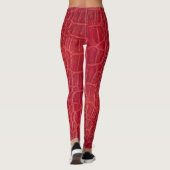 Leggings Cuir rouge d'alligator de Faux (Dos)