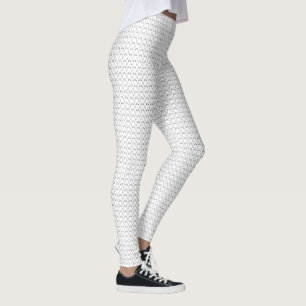 Leggings Cuisine amusante Chat Chevron Motif noir blanc