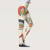 Leggings Cuisine sushi, design motif sans soudure. (Droite)