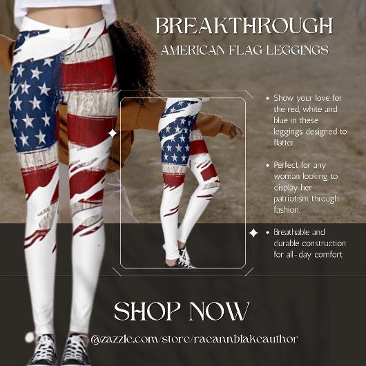 Leggings Cuissardes drapeau américain percées