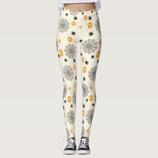 Leggings Cul Web mignon Araignées Halloween Costume Party (Devant)