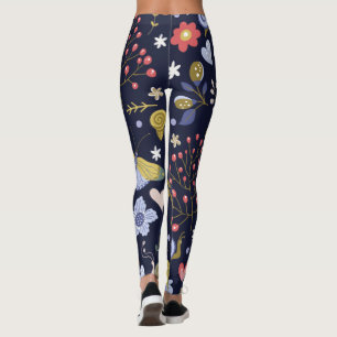 Leggings Cultiver Fleurs Positives Et Papillon Coloré Jeter