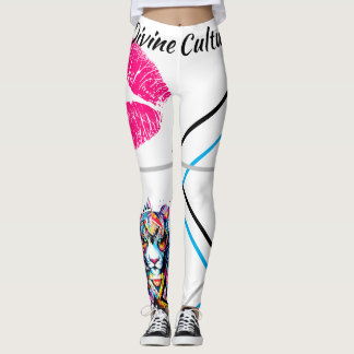 Leggings Culture Divine Grosse Chatte Baisers Belle Graphis