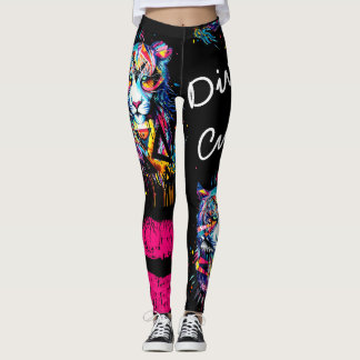 Leggings Cultures divines Gros Chat Leging graphique
