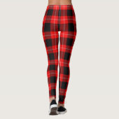 Leggings Cunningham Clan Tartan rouge noir (Dos)