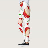 Leggings Cupcake aux cerises motif (Gauche)