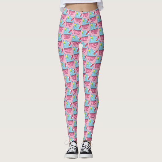 Leggings CUPCAKE Blue Hawaii (Devant)