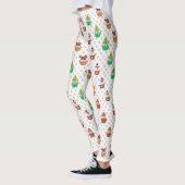 Leggings Cupcakes Festifs Yummy sur Pois rouge et vert (Gauche)